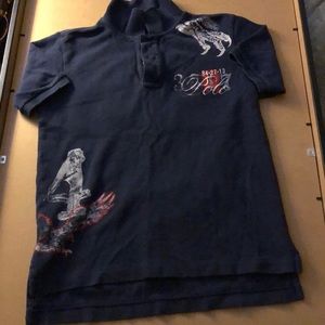 Boys polo by Ralph Lauren distressed top sz 7